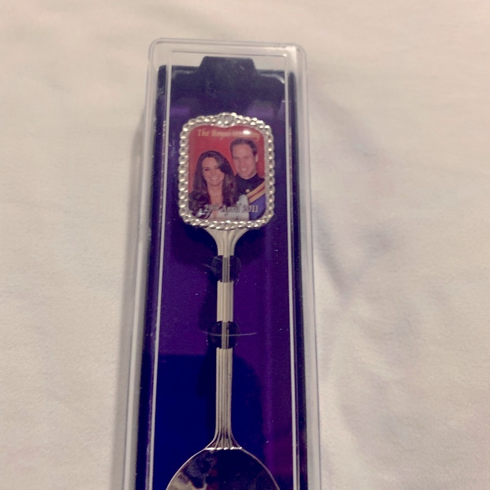 Royal Souvenir wedding 2011 Spoon silver plate with Photo